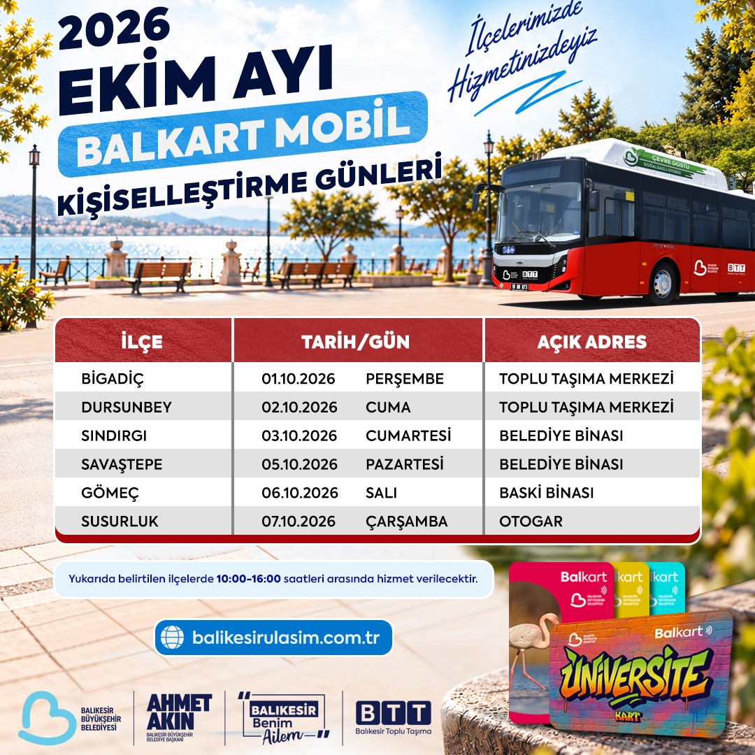 EKİM Ayı Balkart Kişiselleştirme Günleri Duyurusu  